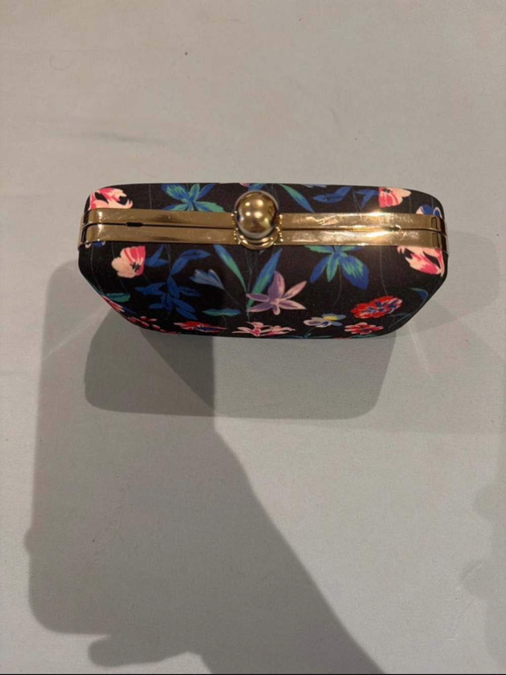 Talbots Black Floral Clutch with Multicolor Blooms - Picture 4 of 4